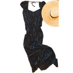 Reformation Silk Open Back Cap Sleeve Dress